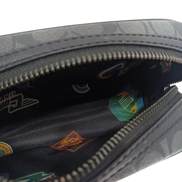 COACH Signature 2515 Black PVC Leather - Mens Clutch Bag - Picture 9 of 10